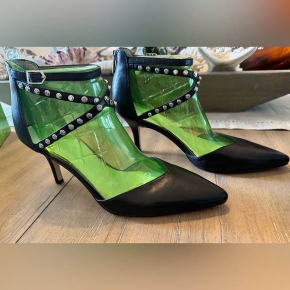 Sam Edelman Orla Black Leather Heels with Studded Straps, NIB, Women’s Size 9 - Picture 4 of 8